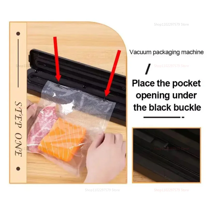 Automatic Small Food Vacuum Sealer Machine for Fresh Cooked Food Plastic Packaging Compact Sealers Food Preservation 6