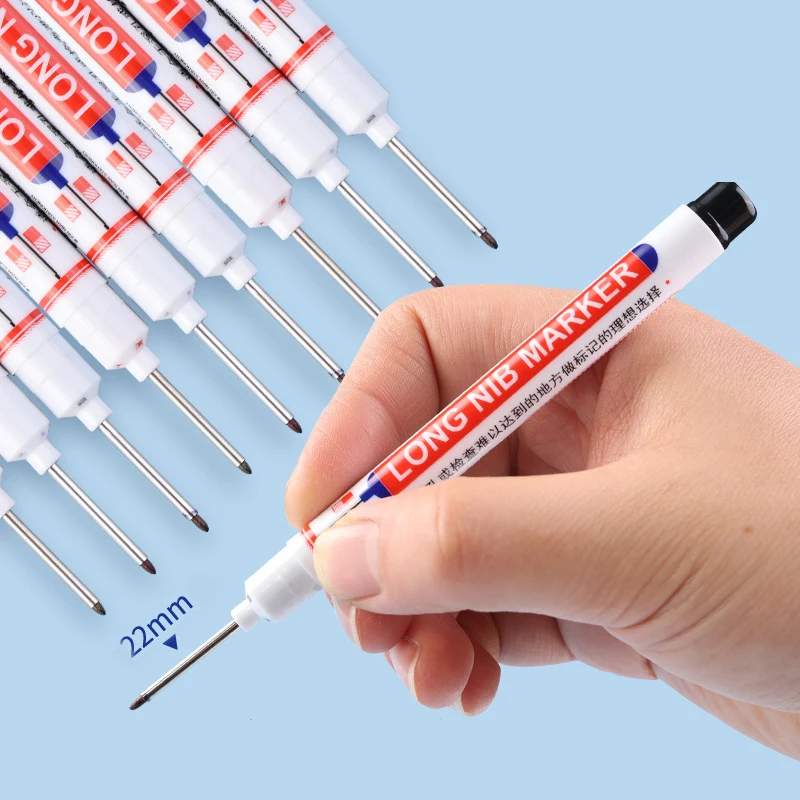 20MM Long Nib Marker Pens Waterproof Deep Hole Head Four Color 6Pcs/Set Markers For Metal Woodworking Marker Tools Art Supplies permanent marker pen marker pens permanent marker permanent markers markers pen long nib markers art markers art marker pen