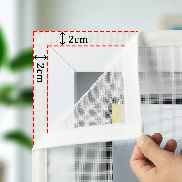 Écran de fenêtre anti-moustiques, moustiquaire auto-adhésive pour porte d'été anti-insectes pour fenêtres 2