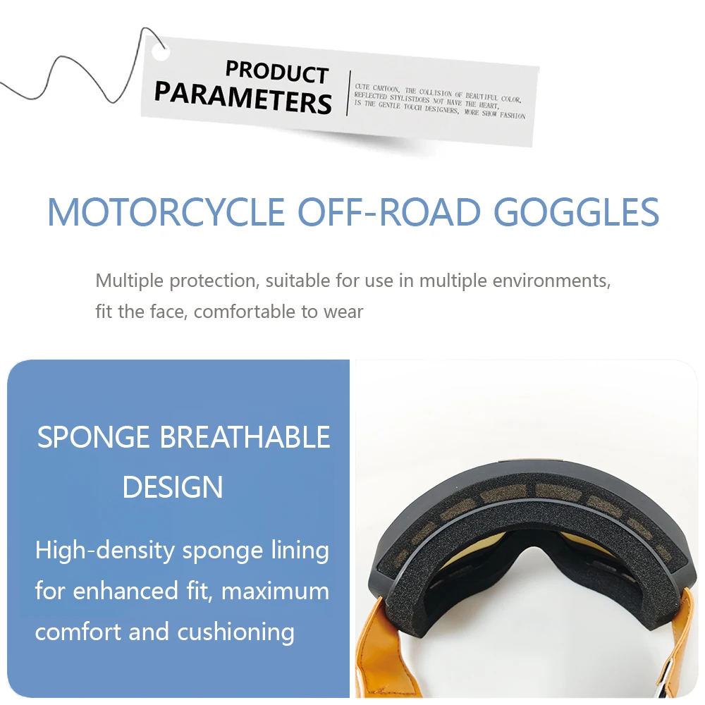 Scratch Resistant Motorbike Eyeglasses High Quality Lens Keep Clear View On Long Distance Outdoor Trip