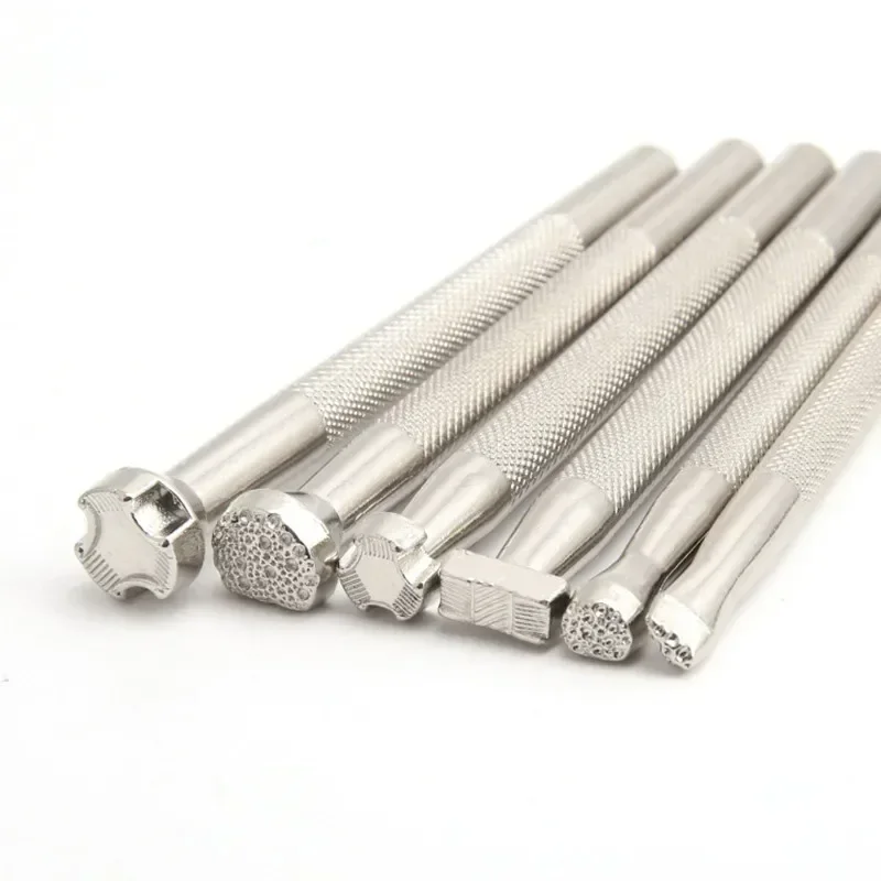 Metal Leather Working Saddle Making Tools Carving Leather Craft Stamps Stamping Solid DIY Printinting Craft Supplies