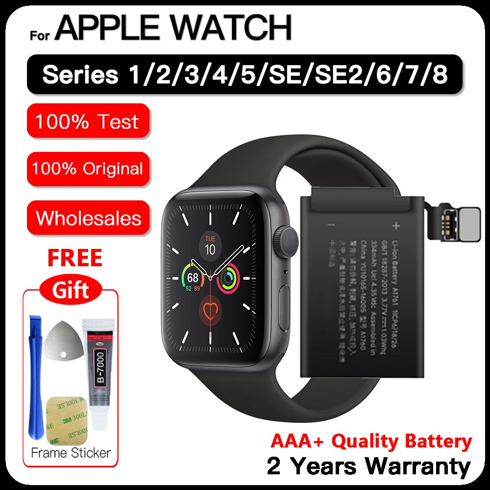 交換用バッテリー,Apple Watchシリーズ1,2,3,4,5,6,7,8,時計用,s1,s2  