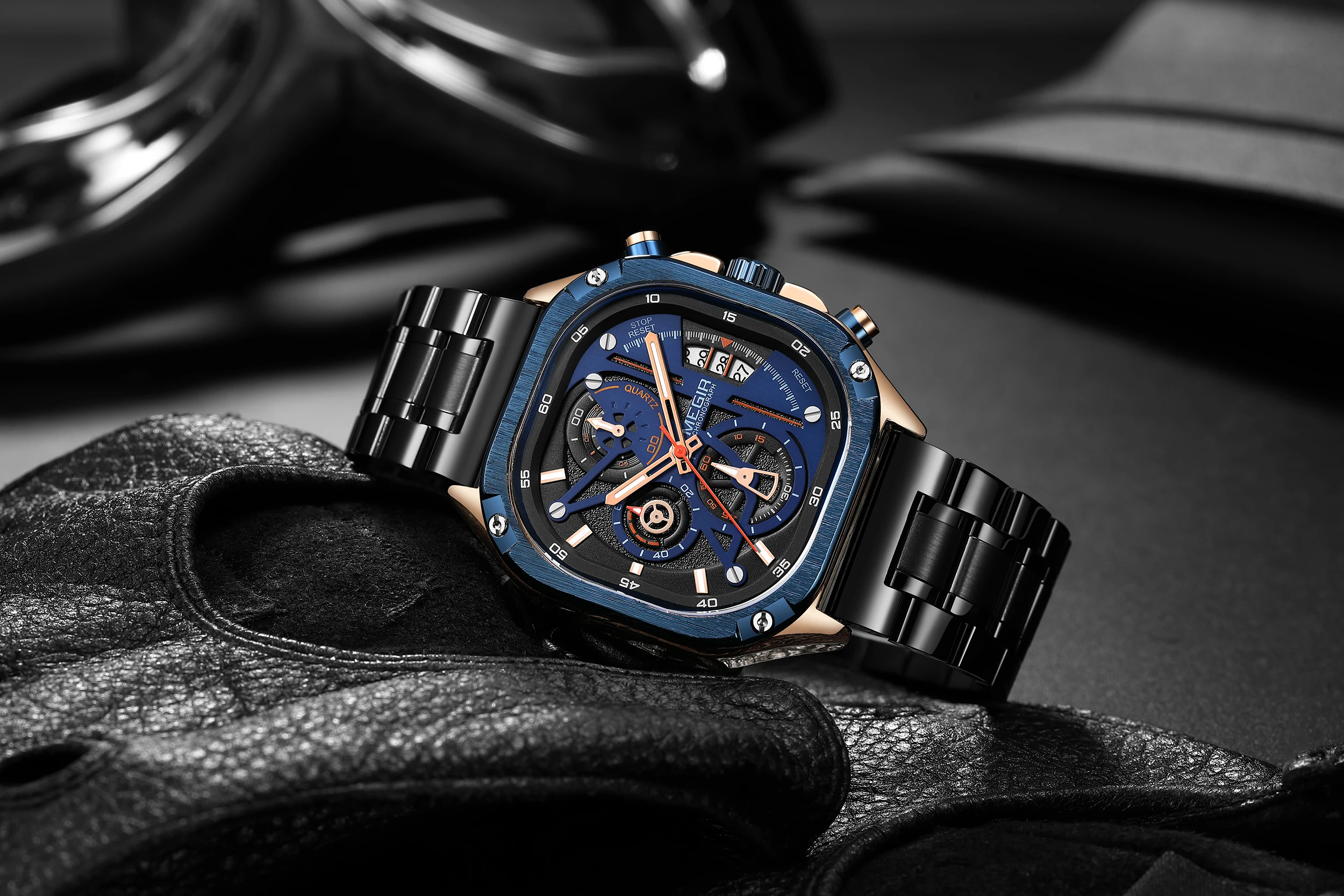 Orologio casual da uomo di lusso in acciaio inossidabile e business, da polso al quarzo, con cronografo da uomo luminoso_voghion.com