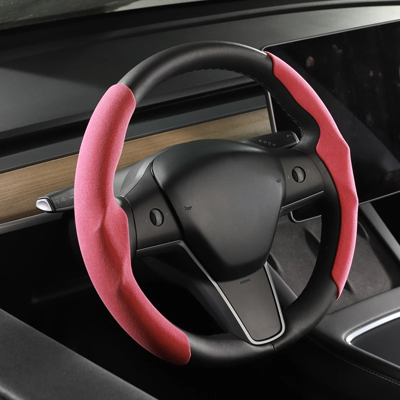 For Tesla Steering Wheel Cover for Tesla Model 3 Model Y Model S Black