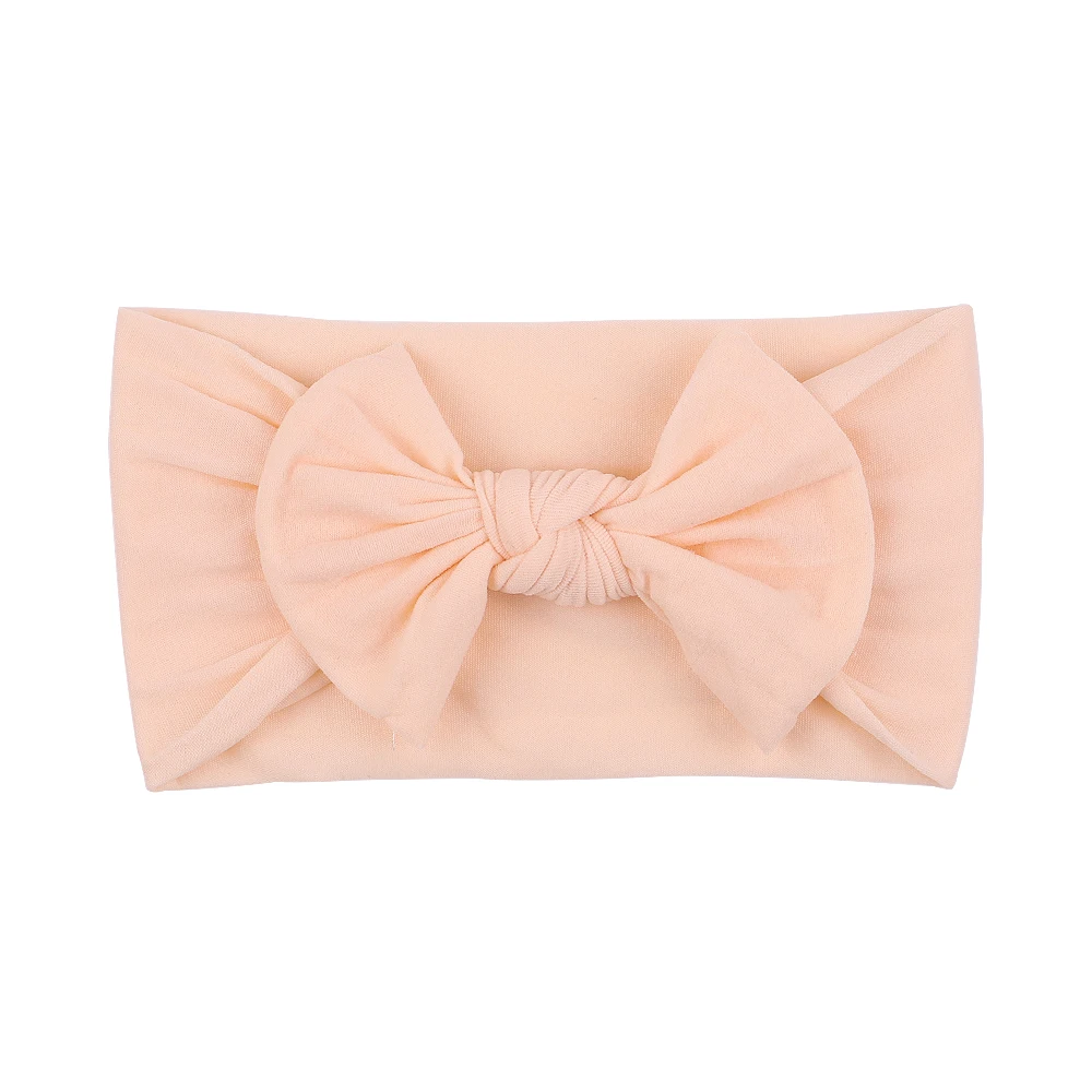 Solid Color Broadside Bowknot Headband for Kids Girls Elastic Hair Band Baby Hairband Boutique Turban Headwear Hair Accessories
