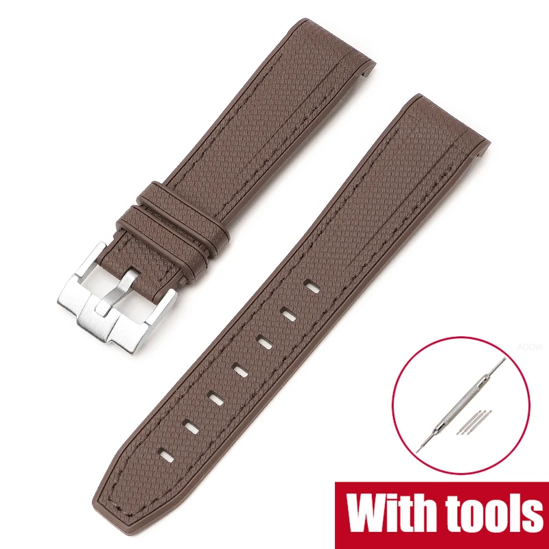 Premium Liquid Silicone Watch Band - Universal 20mm Strap with Curved Interface