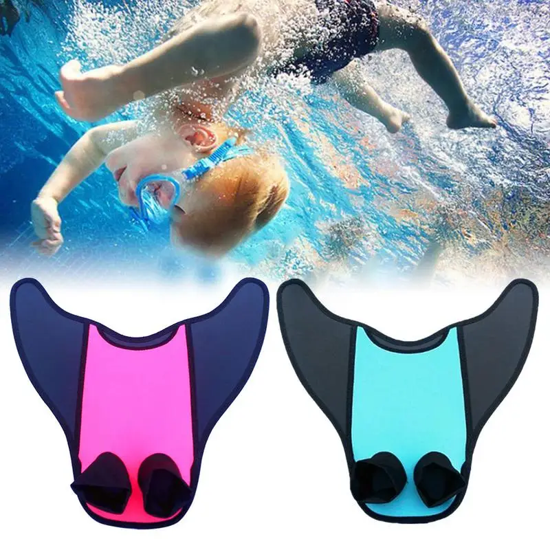 Swimming Fins Swimming Training Double-foot Fins Short Blade Flippers Swim Fin Swimming Flippers For Snorkeling Diving Equipment