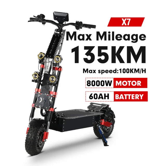 X7 Trottinette Tout Terrain Trotinette Electrique 100 Km/H 8000W 4000W Off  Road Dual Motor Electric Scooter - AliExpress