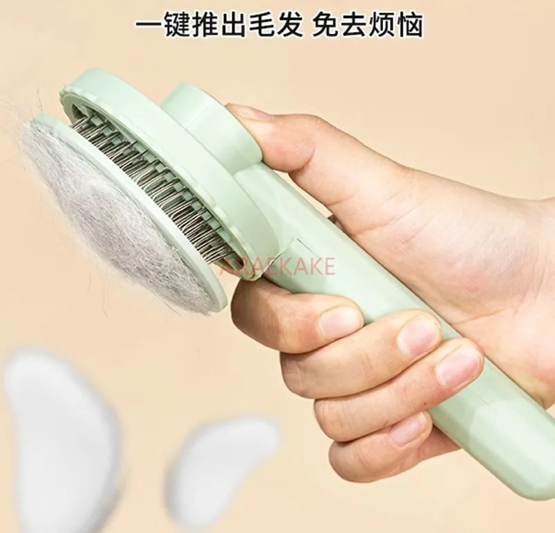 Cat comb for removing floating fur, cat cleaning with dog hair, pet flea removal, cat supplies, long hair comb brush