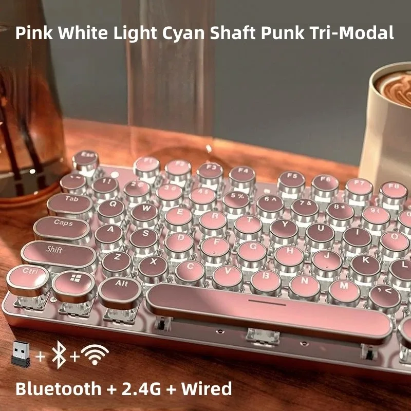 sem Fio Bluetooth Real Teclado Mecânico Gaming Punk Tri-mode Usb Forwarder Tk950 - Imagem 6