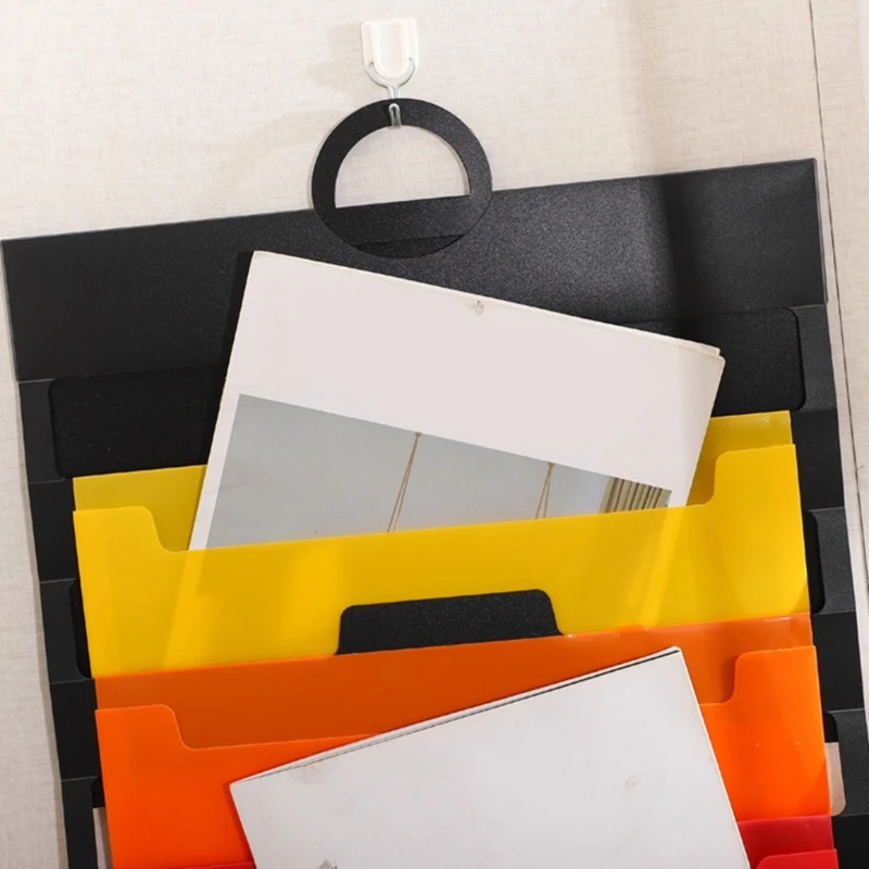 6 Tier Expanding Wall Mounted Document File Holder for Classroom