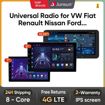 Junsun-reproductor Multimedia con pantalla táctil IPS y Bluetooth para coche, autorradio estéreo Universal de 7, 9 y 10 pulgadas con CarPlay inalámbrico, 4G, DSP, para Apple, Android 1