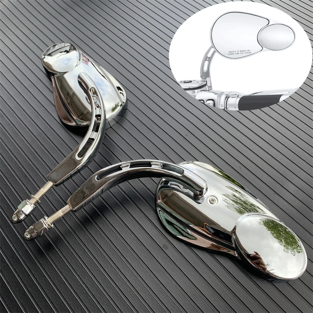 Motorcycle Split Vision Mirrors For Harley Touring Electra Street Glide