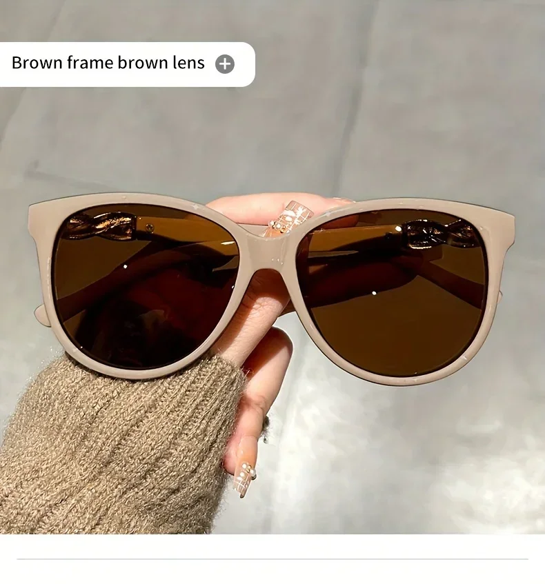 Damenmode-Sonnenbrille mit großem Rahmen für den Außenbereich, personalisierte Katzenaugen-Sonnenbrille für Damen, Retro-Schmetterlings-Sonnenbrille – Detail 14