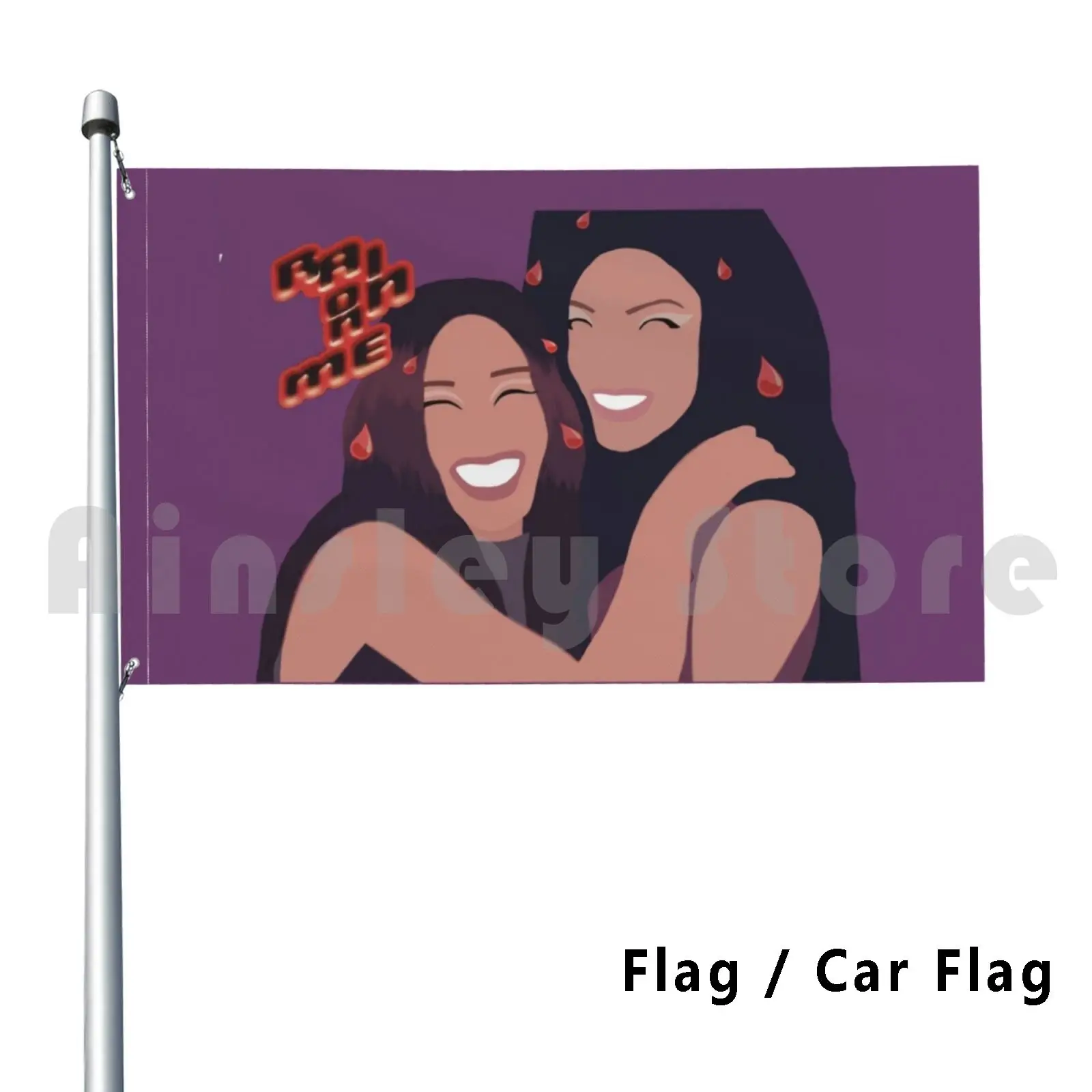 Rain On Me By Gaga & Ariana Flag Car Flag Funny Rain On Me Ariana Gaga Grande Rain On Me Music Pop Queen