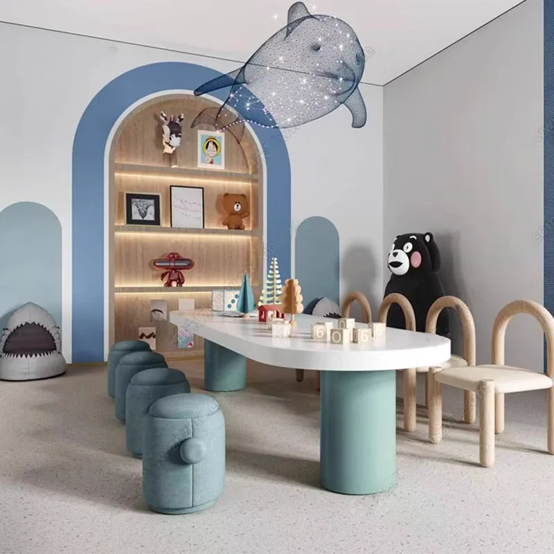 Children Study Desk School Tables Small Set Kids Table Supplies Chair Furniture Children's Table Pour Enfants Classroom Room