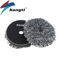 Kangti 3"/5"/6" Wool Polishing Pad High Density Lambs Woollen Polish Buffing Pad Car Polisher Buffing Waxing 1
