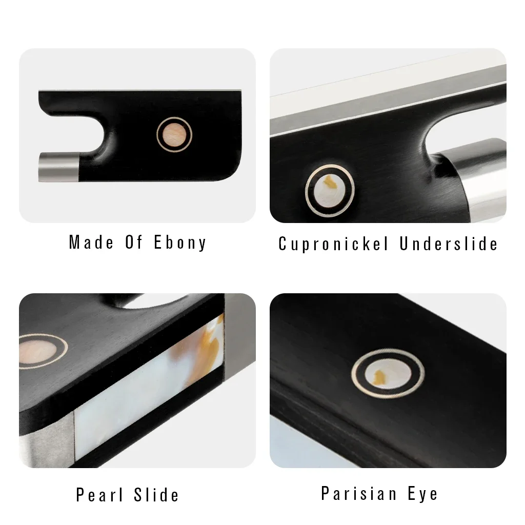 LOOK Bow Frog 4/4 Cello Bow Parts Replacement Accessories VIolin/Viola/Cello Luthier Maker