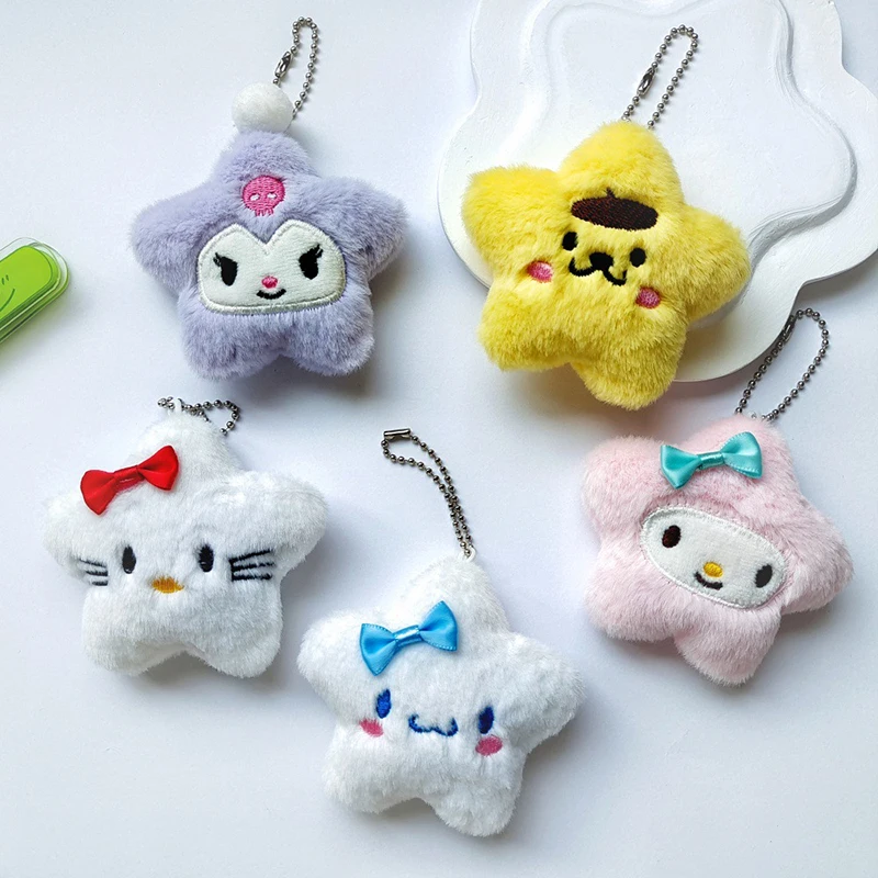 Plush Keychain Sanrio Star Plush Toys Learning Car Decortoy For Kids