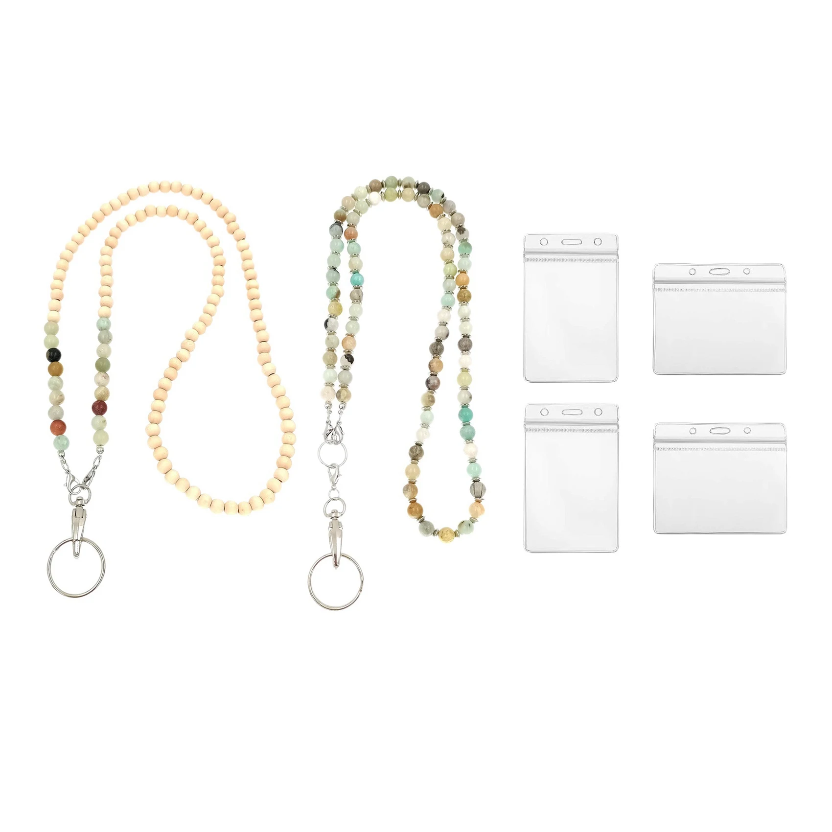 

2 шт., деревянные шнурки для очков с 4 отделениями для карт