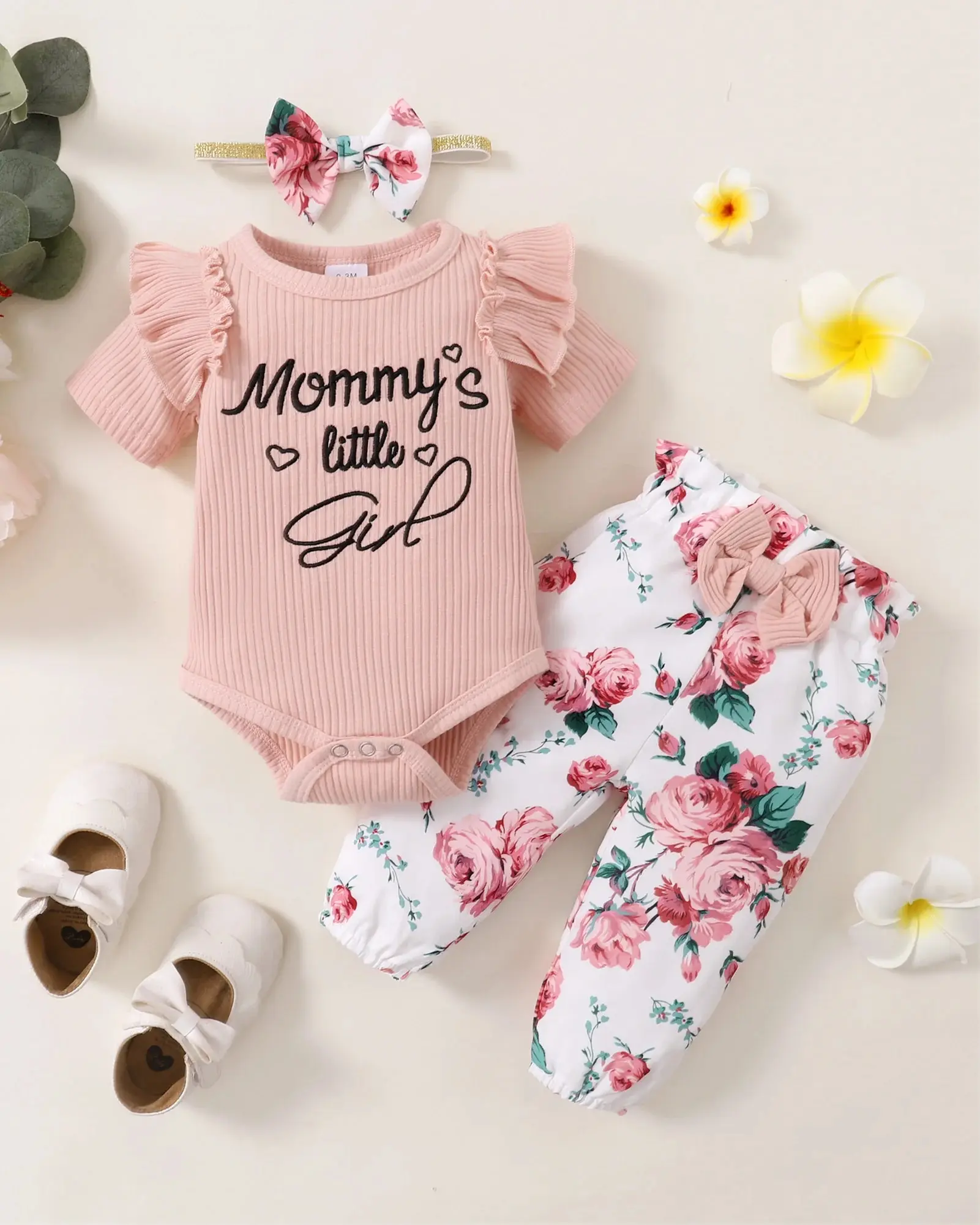 3PCS Baby Girl "Mommy’s Little Girl" Outfit 1