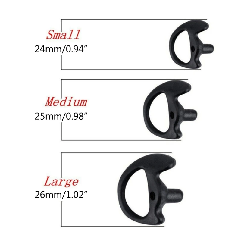 Replacement Earmold Earbud (Left and Right Ear) for Two Way Radio Acoustic Coil Tube Earpiece Open Ear Insert Dropship