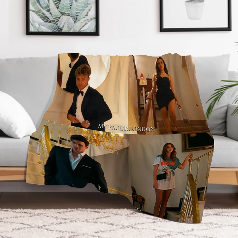 Catnap Romantic Movie My Fault London Throw King Lid Luxury Blanket Fluffy Soft Plaid With Print Blankets for Decorative Sofa 2
