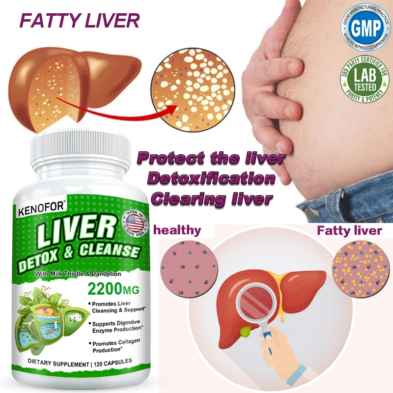 Liver Detox & Cleansing Supplement Helps Maintain Normal Liver Function and Heart Health Promotes Toxin Removal