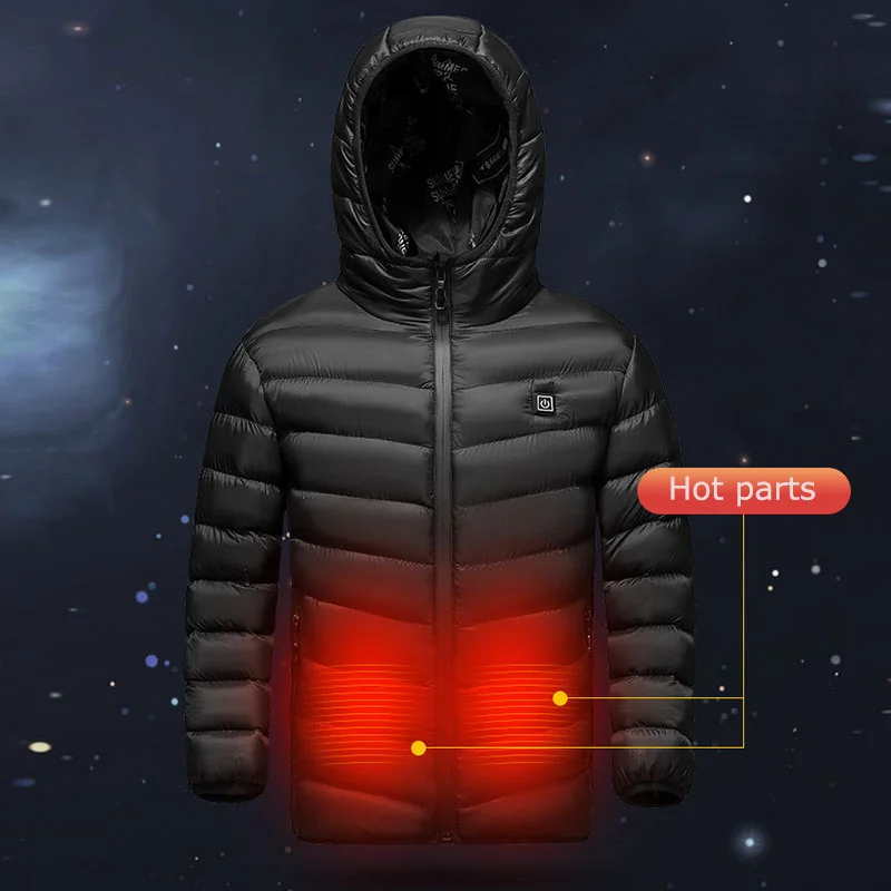 Veste chauffante électrique Usb intelligente pour enfants, manteau chauffant,  pour le ski en plein air, pour garçons - AliExpress