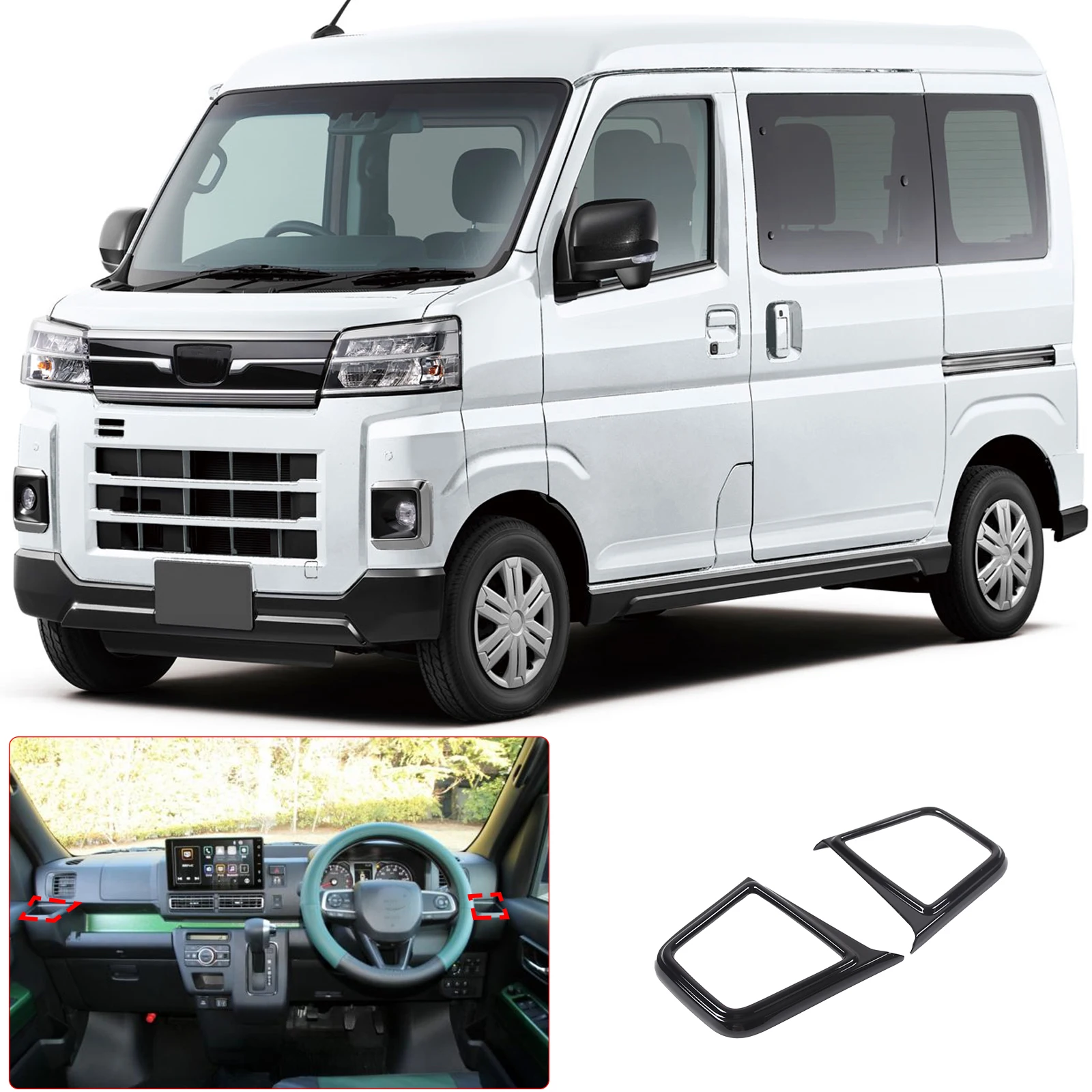 

For Daihatsu ATRAI HIJET CARGO 2022 RHD Car Dashboard Side Water Cup Holder Panel Cover TrimAuto Interior Accessories