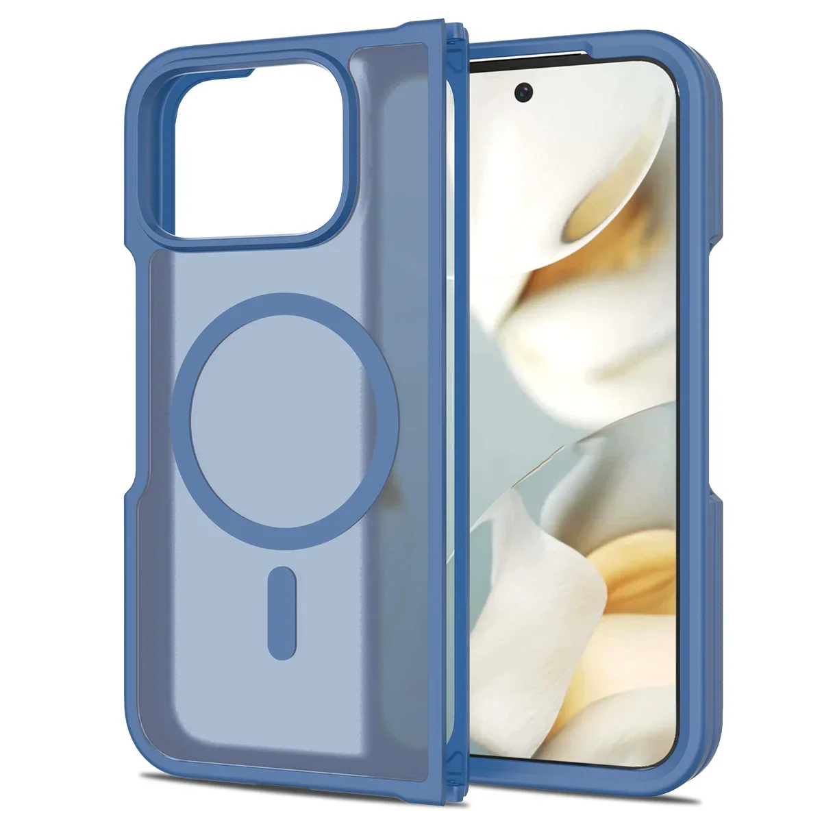 Matte Translucent Magnetic Phone Case with Wireless Charging Protection