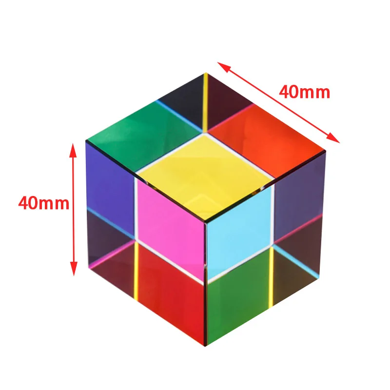 Color Cube Prism Three Primary Colors Popular Science Optical Color Experiment Toys Home Decoration Desktop Ornaments Gifts