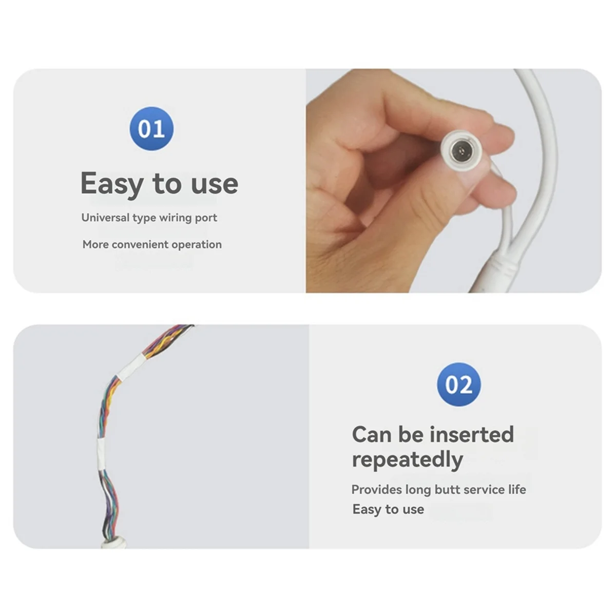 * Cavo LAN Ethernet AIMA Cavo di rete RJ45 PoE a 10 pin per telecamera IP Hikvision, trasferimento dati ad alta velocità - immagine 5
