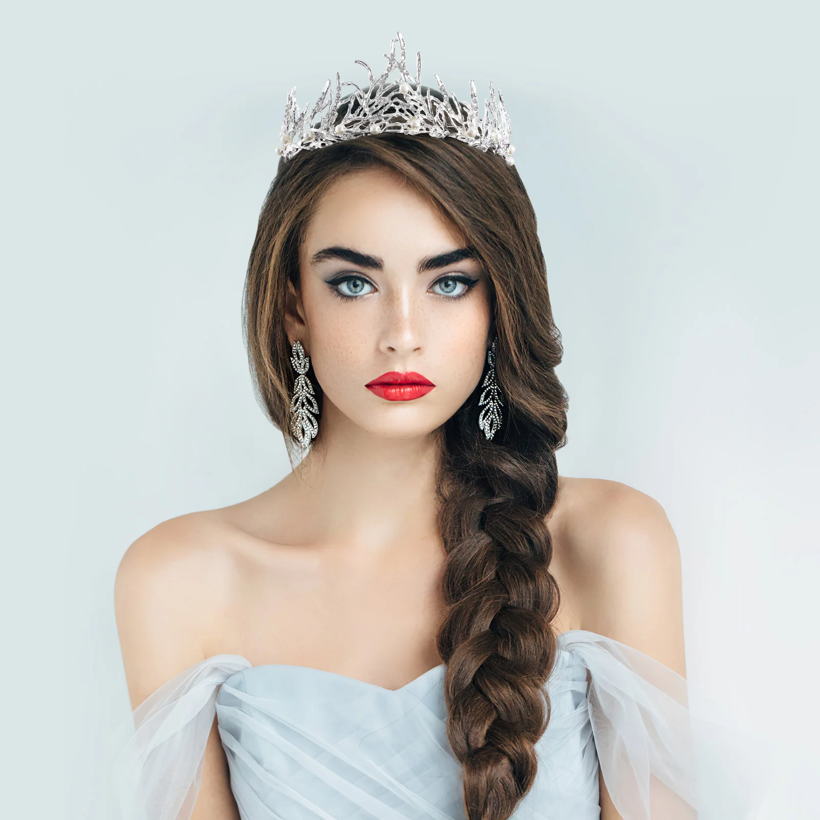 

Аксессуары для волос в виде короны со стразами свадебный головной убор для невесты Женский на Хэллоуин