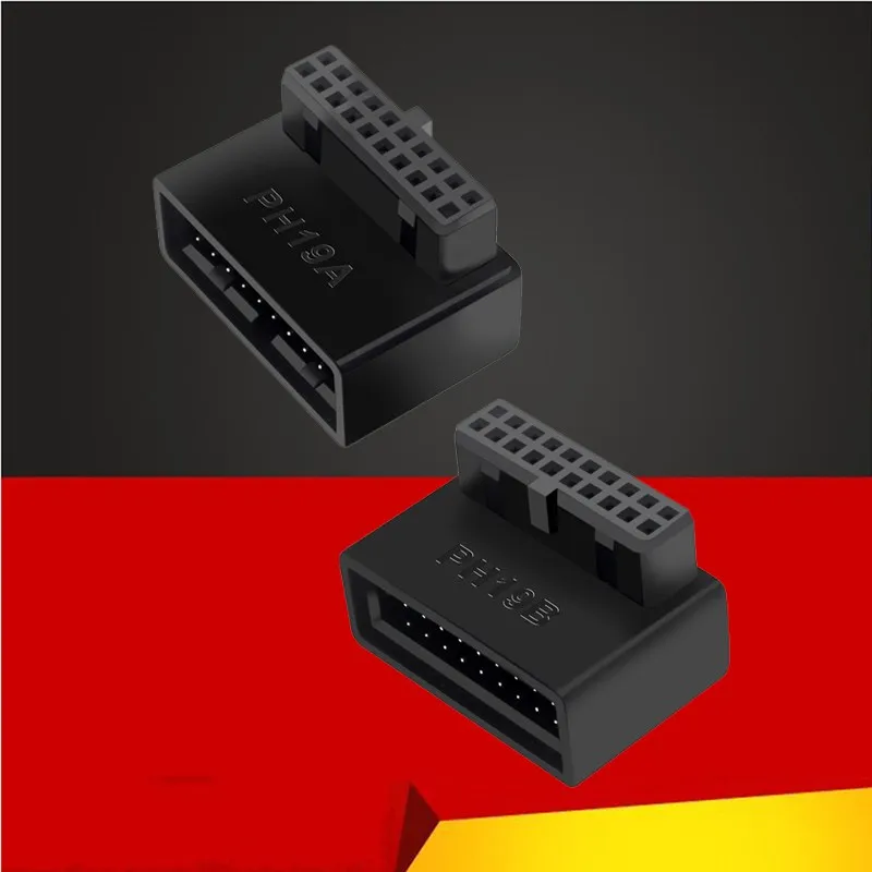

Новинка USB 3.0 19Pin/20Pin штекер-гнездо разъем адаптер 90 градусов конвертер Компьютерные аксессуары для настольной материнской платы