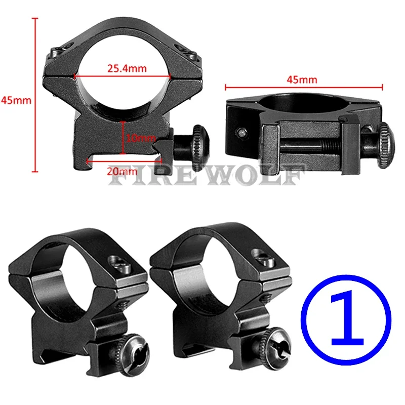 25.4MM/30MM Diameter Hunting Riflescope Mount Scope Rings Picatinny Rail High Quality Mount