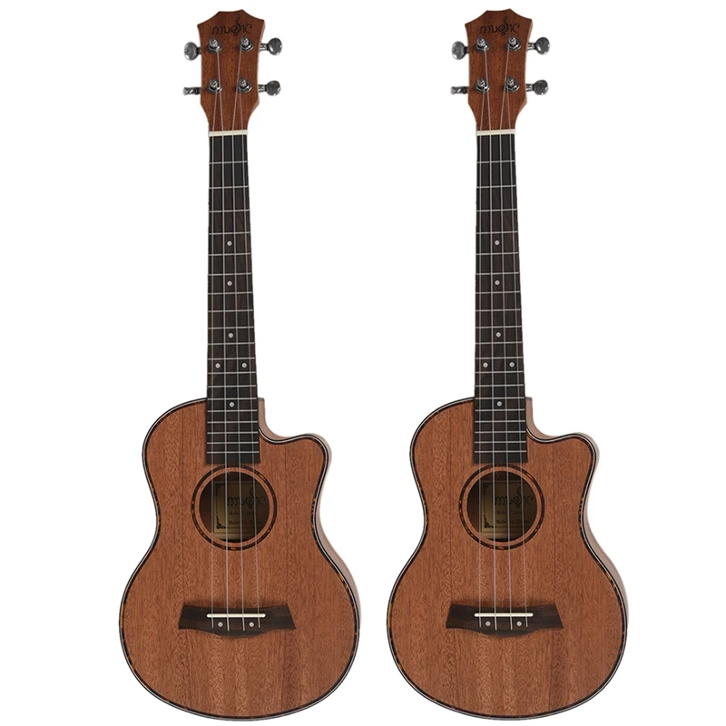 

2X Tenor Acoustic 26 Inch Ukulele 4 Strings Guitar Travel Wood Mahogany Music Instrument