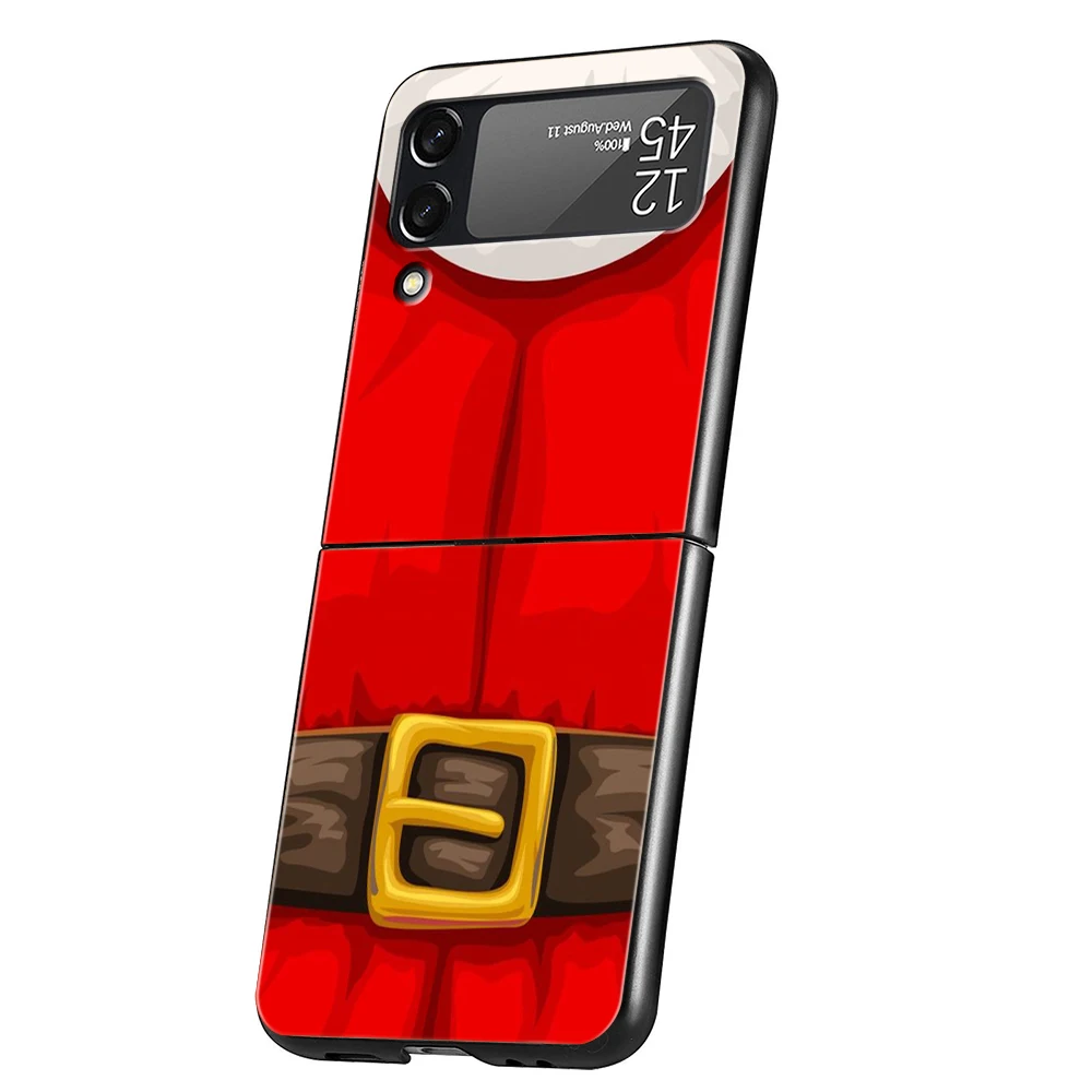 Frohe Weihnachten harte PC-Handy hülle für Samsung Galaxy Z Flip 5 4 3 schwarze Abdeckung für Galaxy Z Flip 6 faltbare stoß feste Hülle Capa – Detail 8