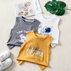 Children's Summer T-shirts Boys Girls Vests Sleeveless Cartoon Tee Tops 100% Cotton Comfortable Kids T-shirt Clothes Fashion New 1