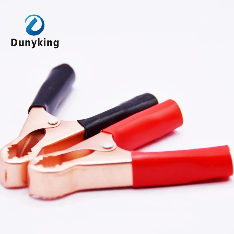 50A Red + Black 80mm Crocodile Car Caravan Van Battery Test Lead Clips Promotion Alligator Clips Connector Plug Power 2/10Pcs alligator clips