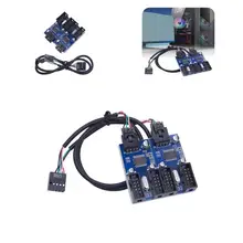 

Useful Storage Dock Widely Compatible USB2.0 9-pin Expansion Card for Desktop Cable Multiplier Expansion Card