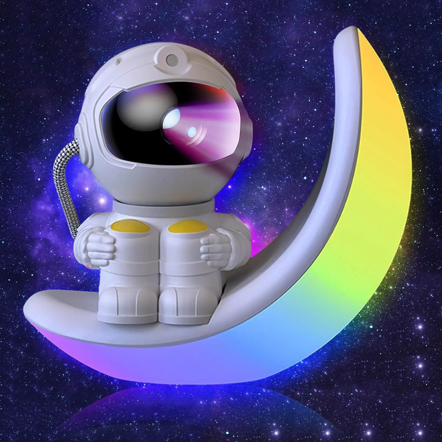 Astronaut Galaxy Star Projector Night Light, Space Man Colorful Moon Buddy Starry Nebula Ceiling Projector LED Star Planetarium