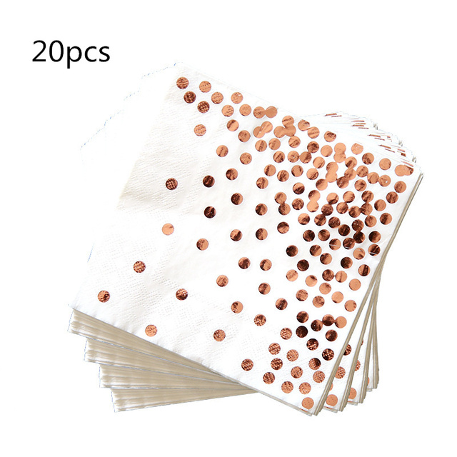 Gold Birthday Decoration Disposable Tableware Set Paper Cup Adult Wedding Birthday Party Decorations Kids Baby Shower Girl