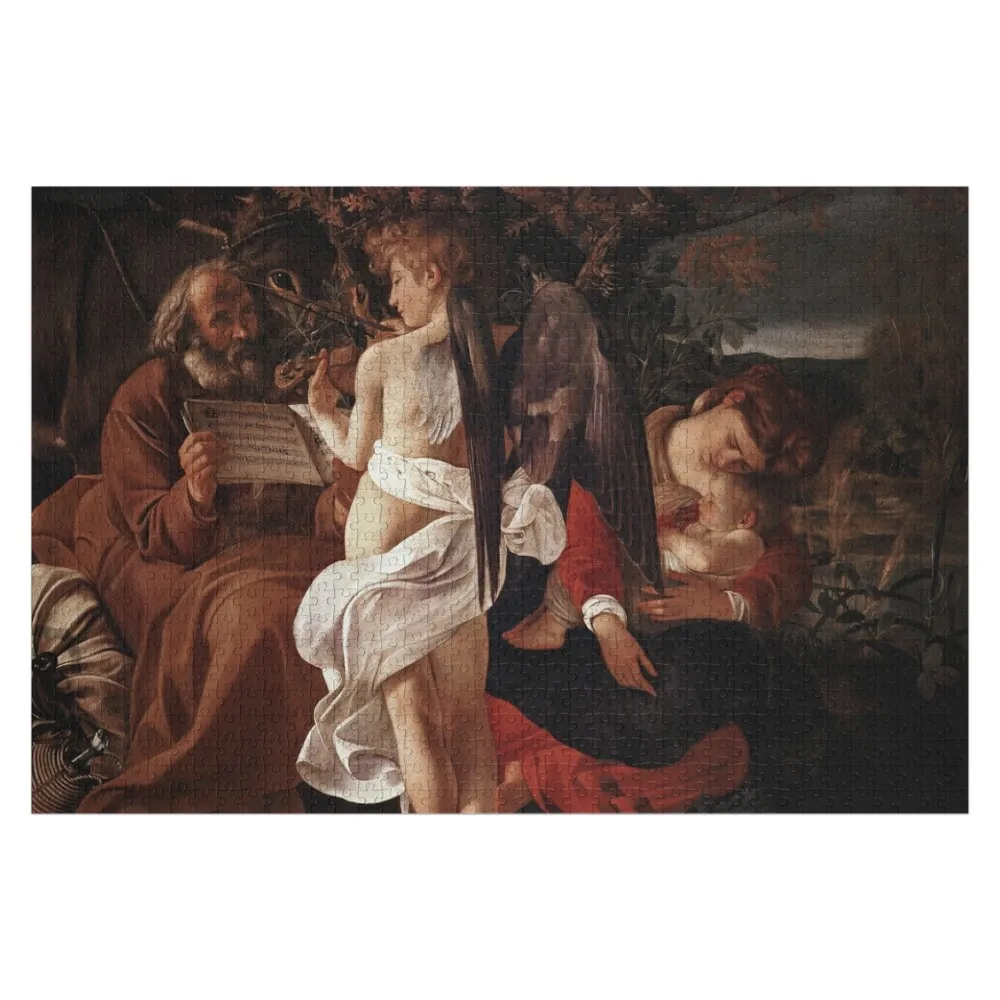 

Caravaggio - Rest on the Flight into Egypt Jigsaw Puzzle Wooden Name Custom Personalized Custom Jigsaw Puzzle