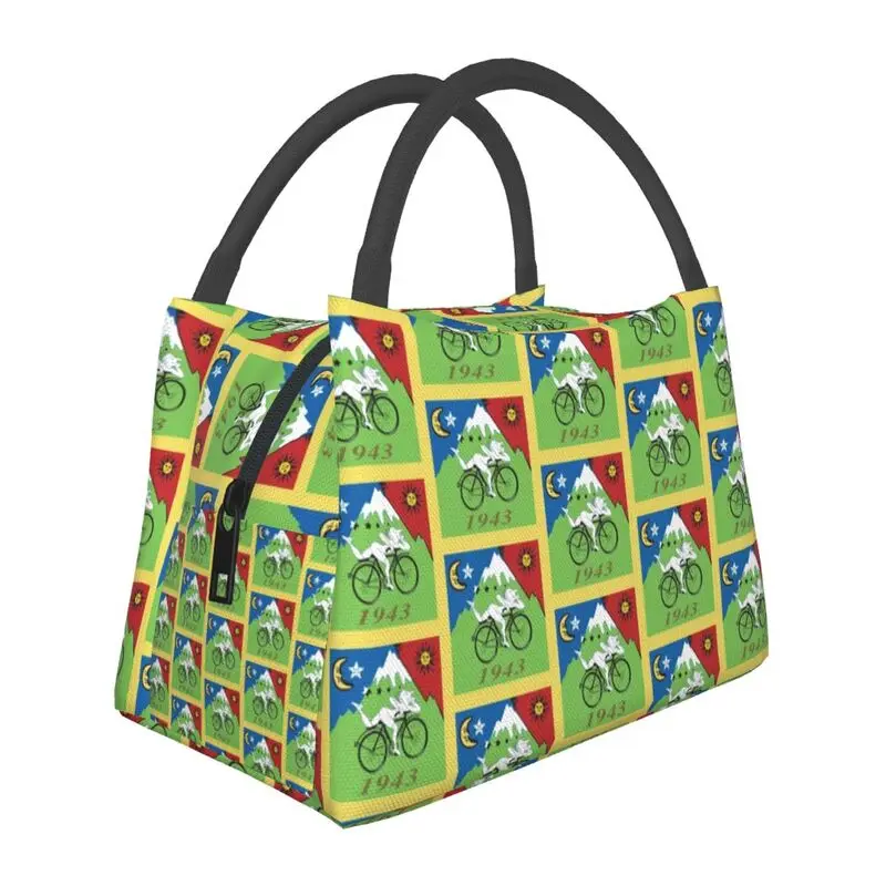 

Albert Hofmann Acid Portable Lunch Box LSD Bicycle Day Thermal Cooler Food Insulated Lunch Bag Office Work Pinic Container