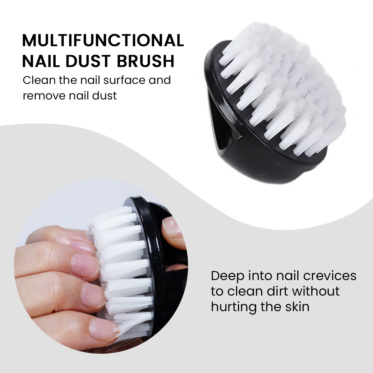 

5pcs/set Nail Brush Nail Art Pedicure Soft Remove Dust Plastic Round Cleaning Scrubbing File Tools Manicure Finger Care Salon