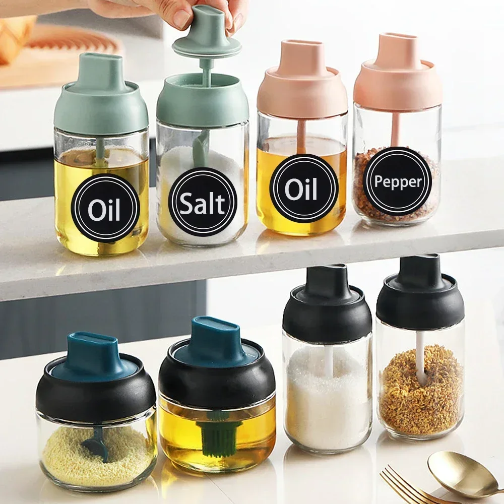 Round Blank Spice Stickers Kitchen Jars Spices Bottles Labels Food Storage Sticker Reusable Waterproof Blackboard Tags Stickers
