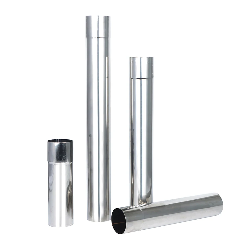 1Pcs Stainless Steel Stove Pipe Chimney Stove Boiler Exhaust Pipe Flue Liner 20cm/30cm/40cm/50cm