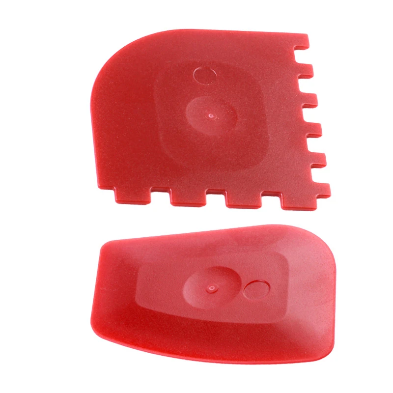 2pc/set Scraper of Cast Iron Pan Durable Cleaning Oil Dirt Scraper Kitchen Bbq Tool Tooth Plate Baking