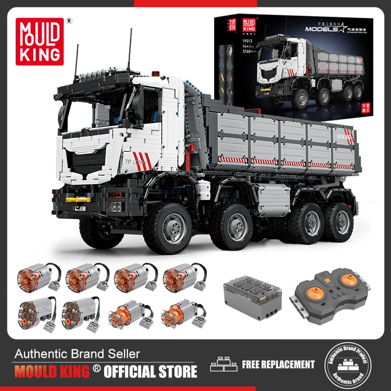 Mold King 19013 Technical Truck Building Toys For Kids App E Rc Dumper Pneumatico Con Blocchi Di Costruzione Del Motore Per Regali Per Adulti